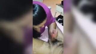 Quick and sexy blowjob by horny aunty