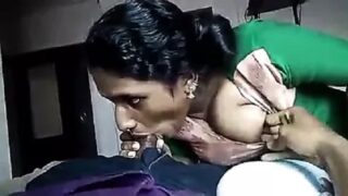 Marathi wife sucks husband's friend off
