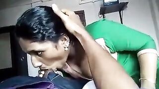 Marathi wife sucks husband's friend off
